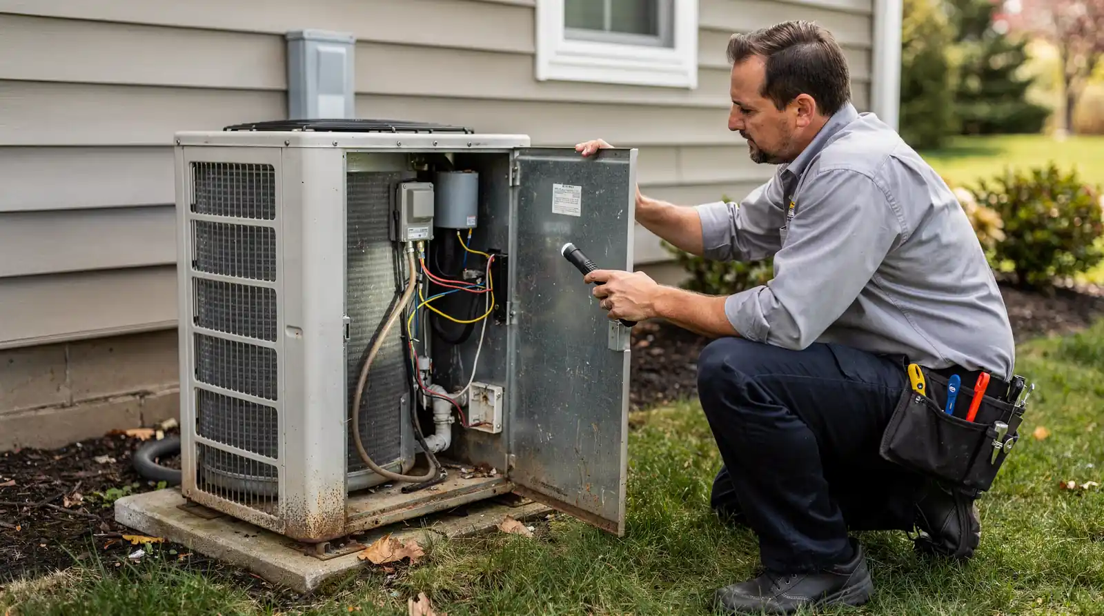 The age of the heat pump is a key factor: units over 10-15 years old