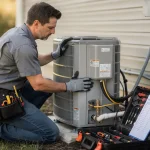 A professional inspection can reveal inefficiencies and potential issues in heating and plumbing systems.; A&L