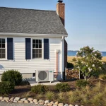 A heat pump heats and cools a Cape Cod home with one system, and most